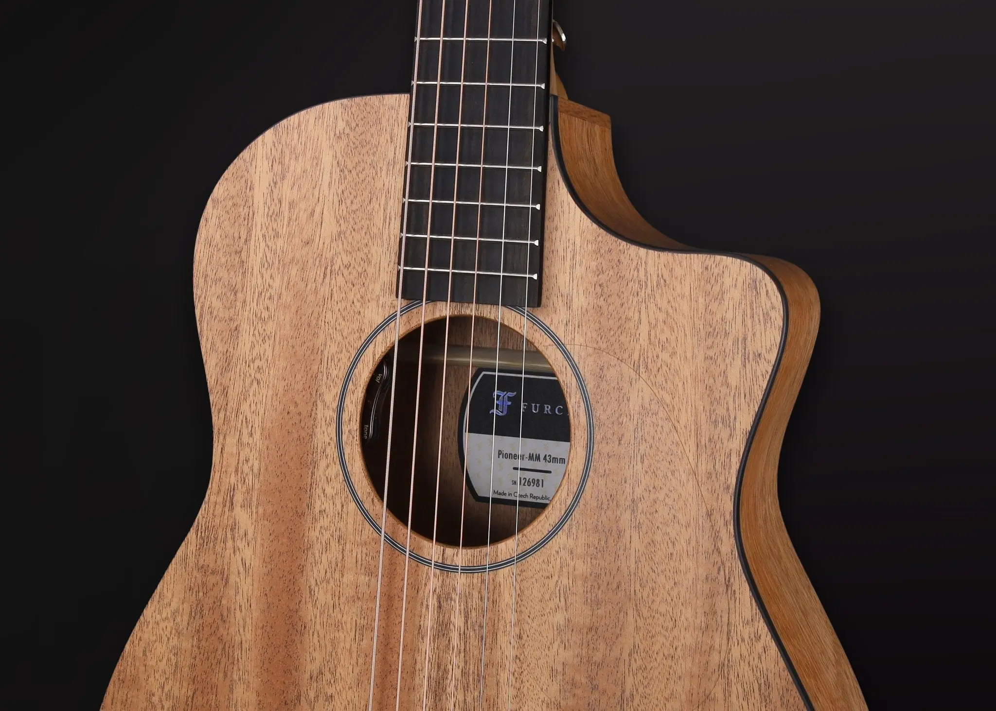 Furch Pioneer MM: African mahogany top, back, and sides. (Furch Mini / Travel Guitar) (Copy) (Copy) (2026 CNR Active Upgrade Model) - Image 10