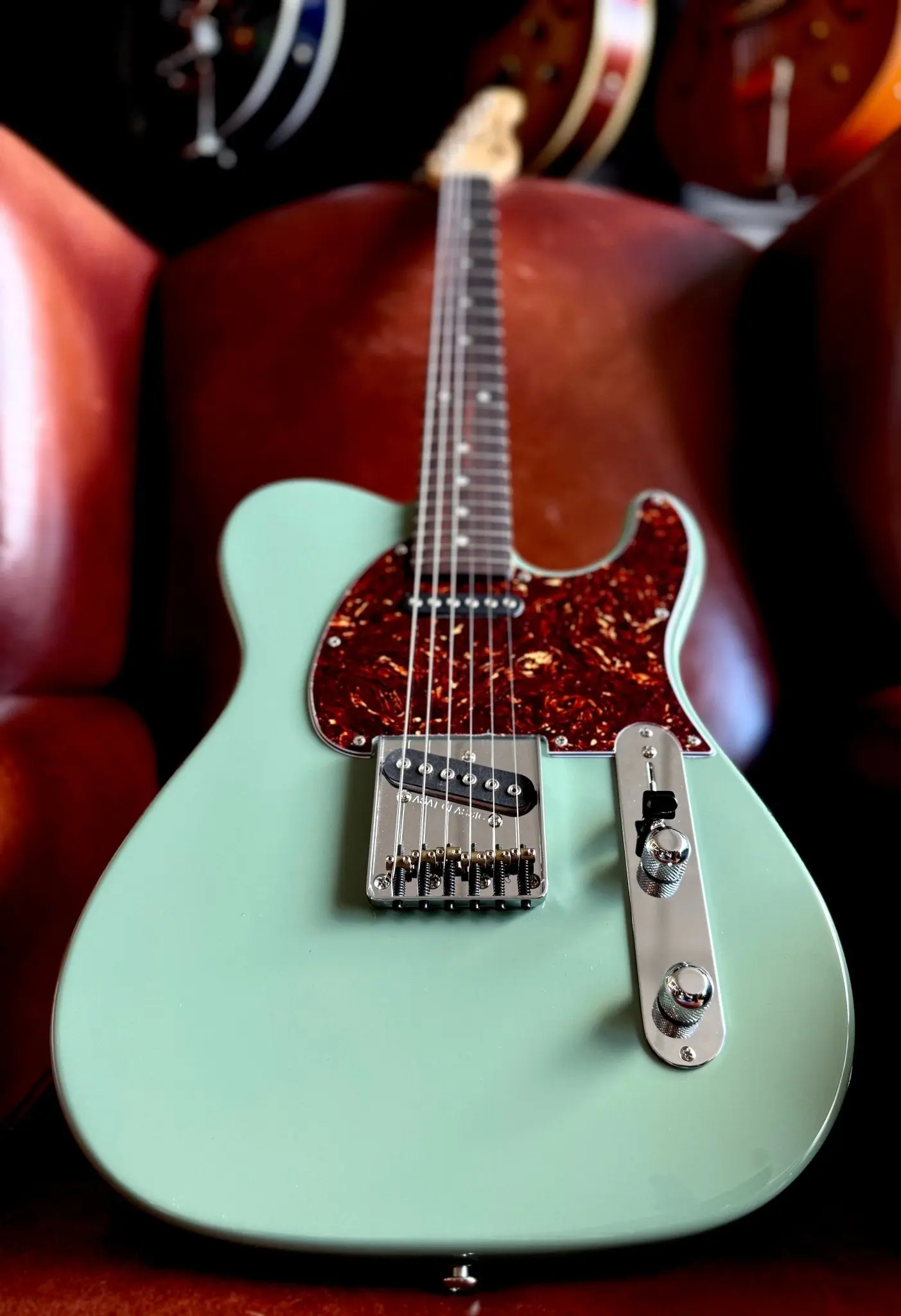 G&L Fullerton Deluxe ASAT Classic Matcha Green over Alder w' Deluxe Gigbag - Image 10