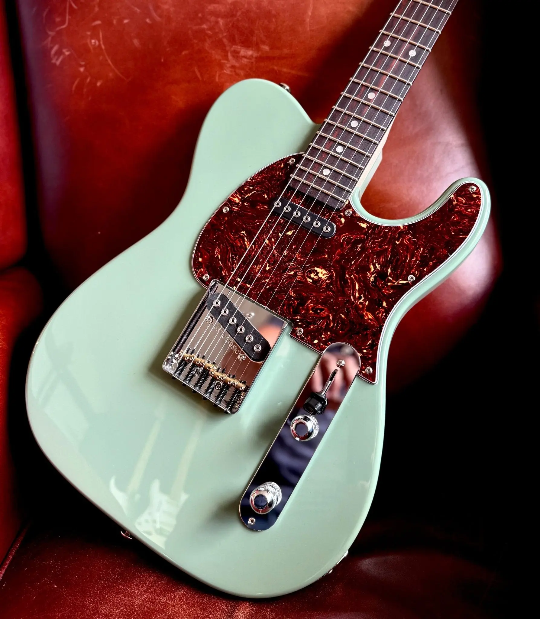 G&L Fullerton Deluxe ASAT Classic Matcha Green over Alder w' Deluxe Gigbag - Image 16