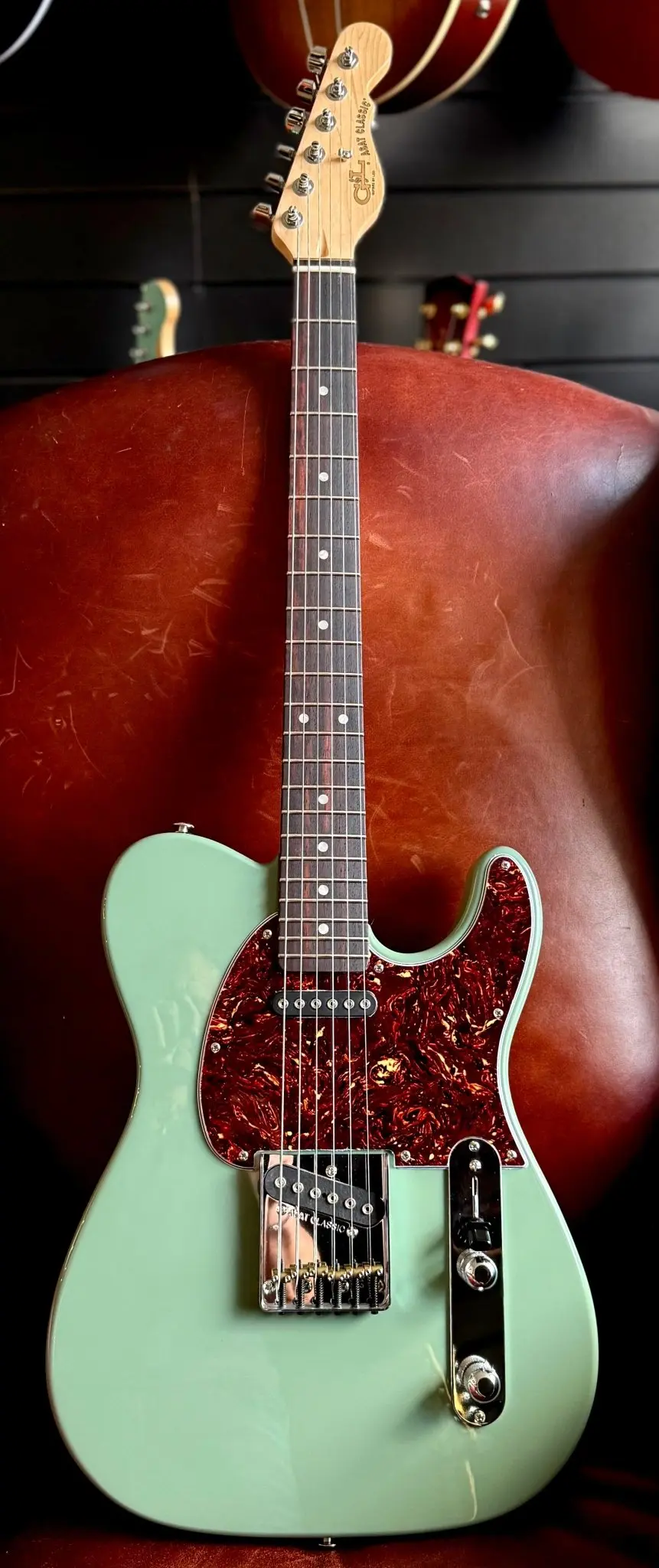 G&L Fullerton Deluxe ASAT Classic Matcha Green over Alder w' Deluxe Gigbag - Image 18