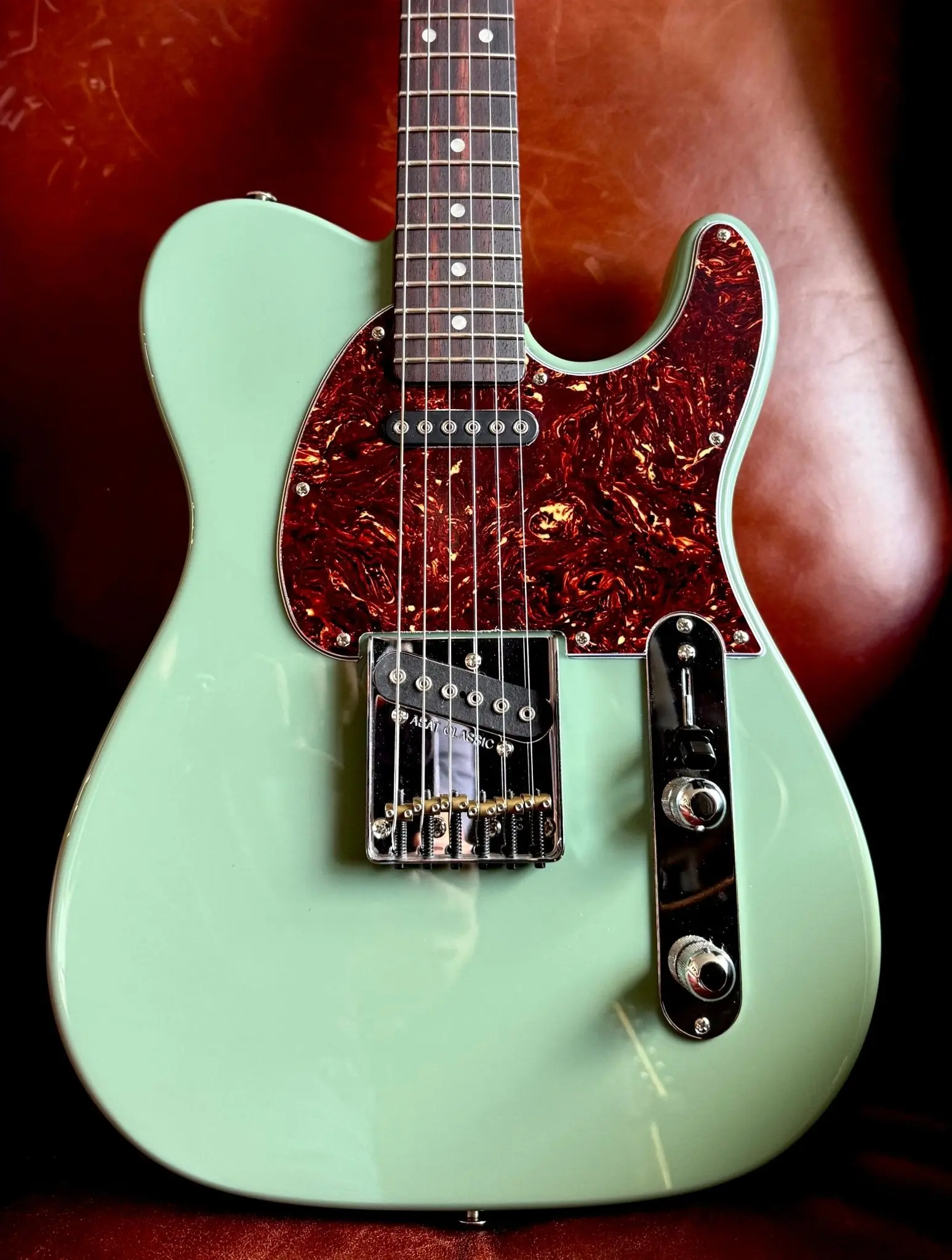 G&L Fullerton Deluxe ASAT Classic Matcha Green over Alder w' Deluxe Gigbag - Image 19
