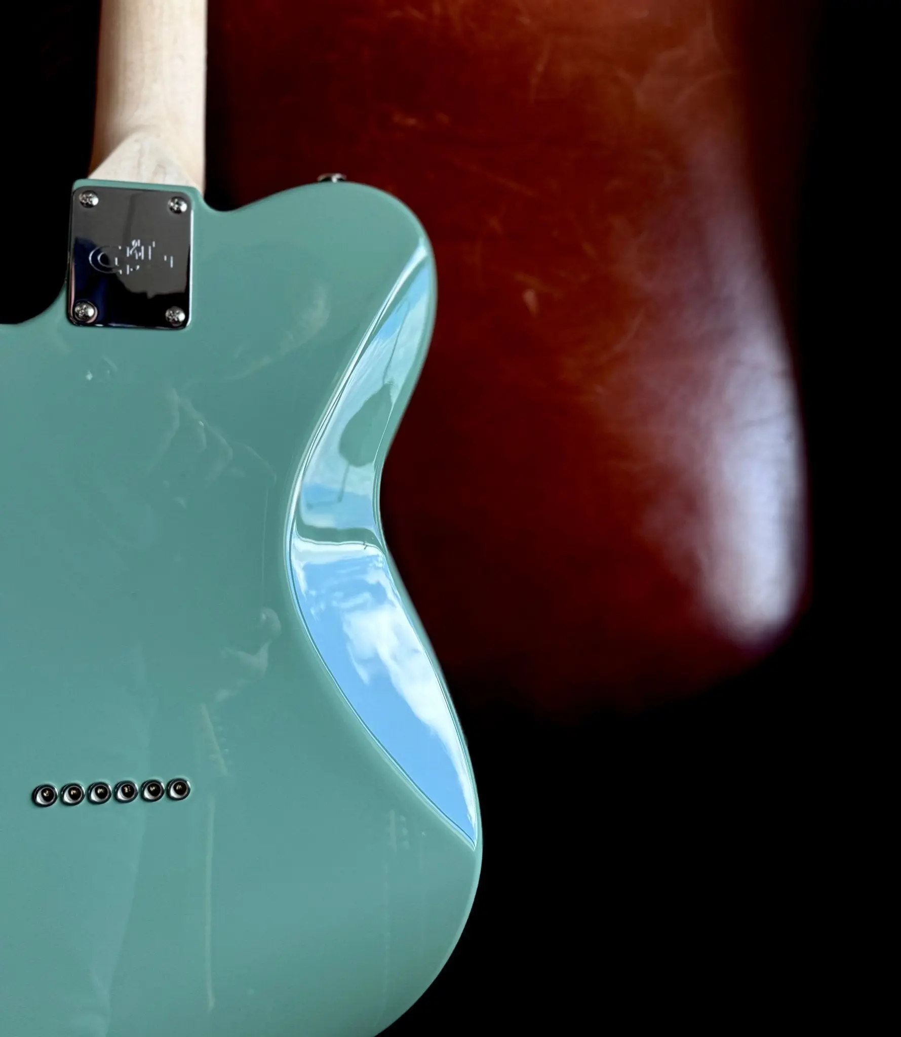 G&L Fullerton Deluxe ASAT Classic Matcha Green over Alder w' Deluxe Gigbag - Image 2