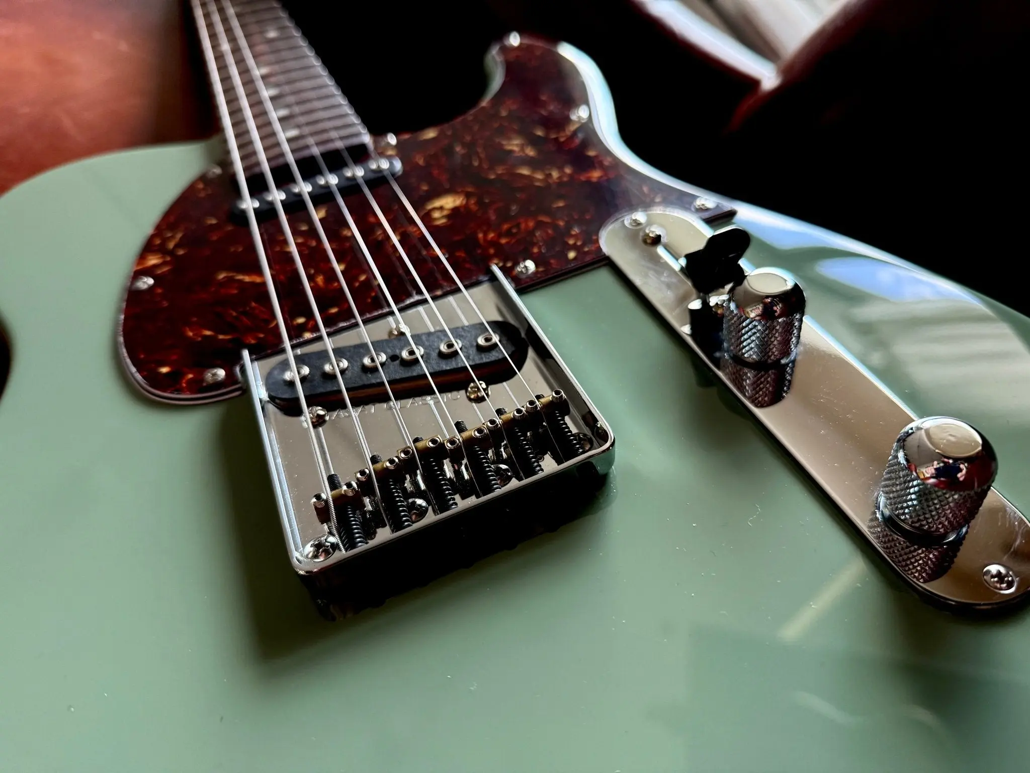 G&L Fullerton Deluxe ASAT Classic Matcha Green over Alder w' Deluxe Gigbag - Image 7