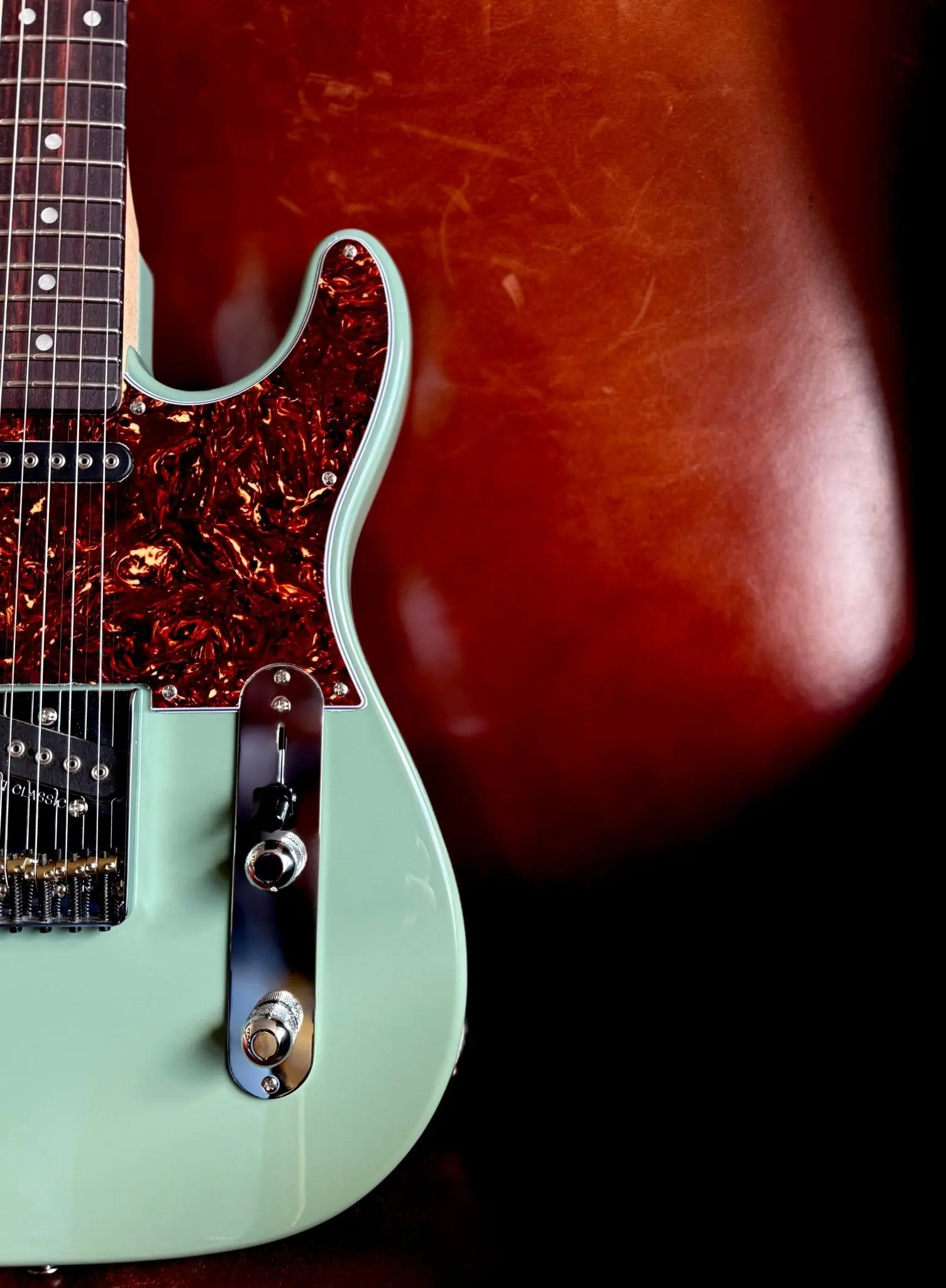 G&L Fullerton Deluxe ASAT Classic Matcha Green over Alder w' Deluxe Gigbag - Image 8
