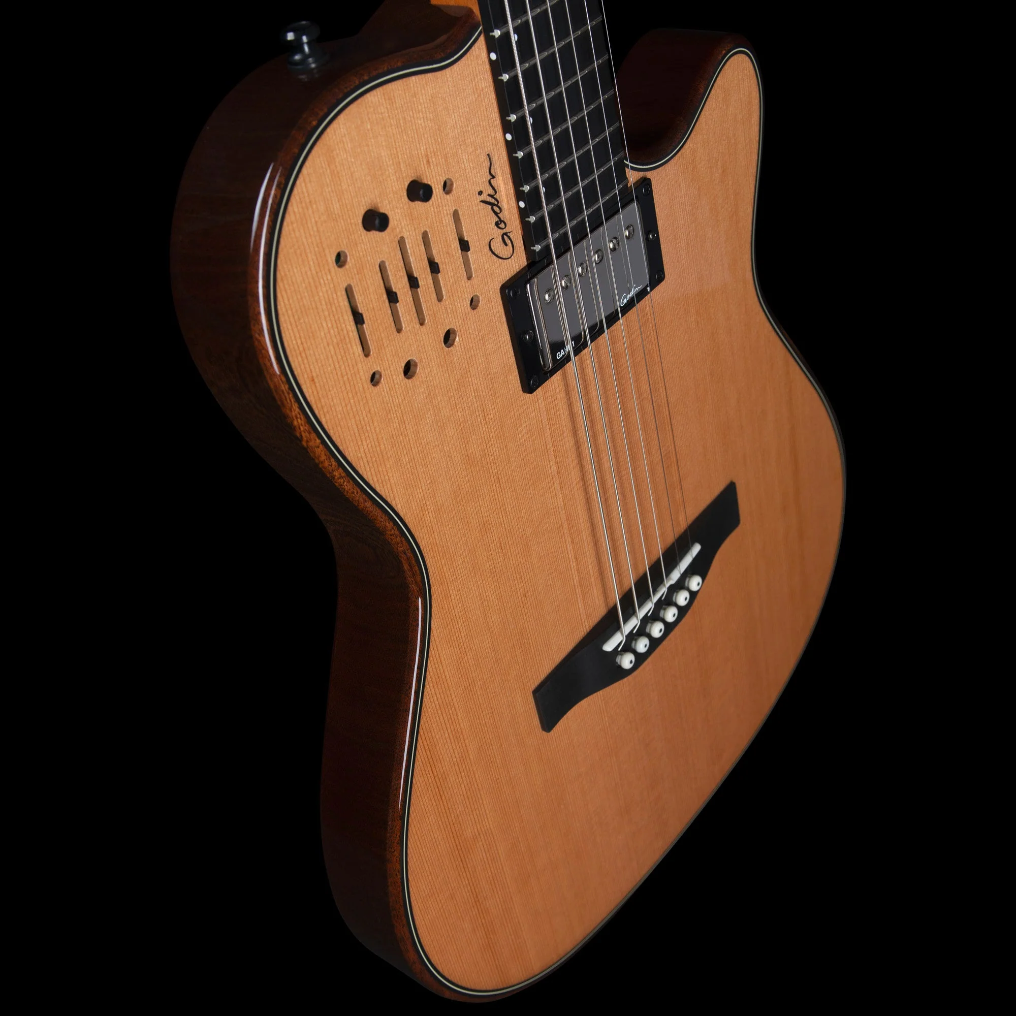 Godin A6 Ultra Deluxe Electic / Electro Acoustic Hybrid Guitar - Image 24