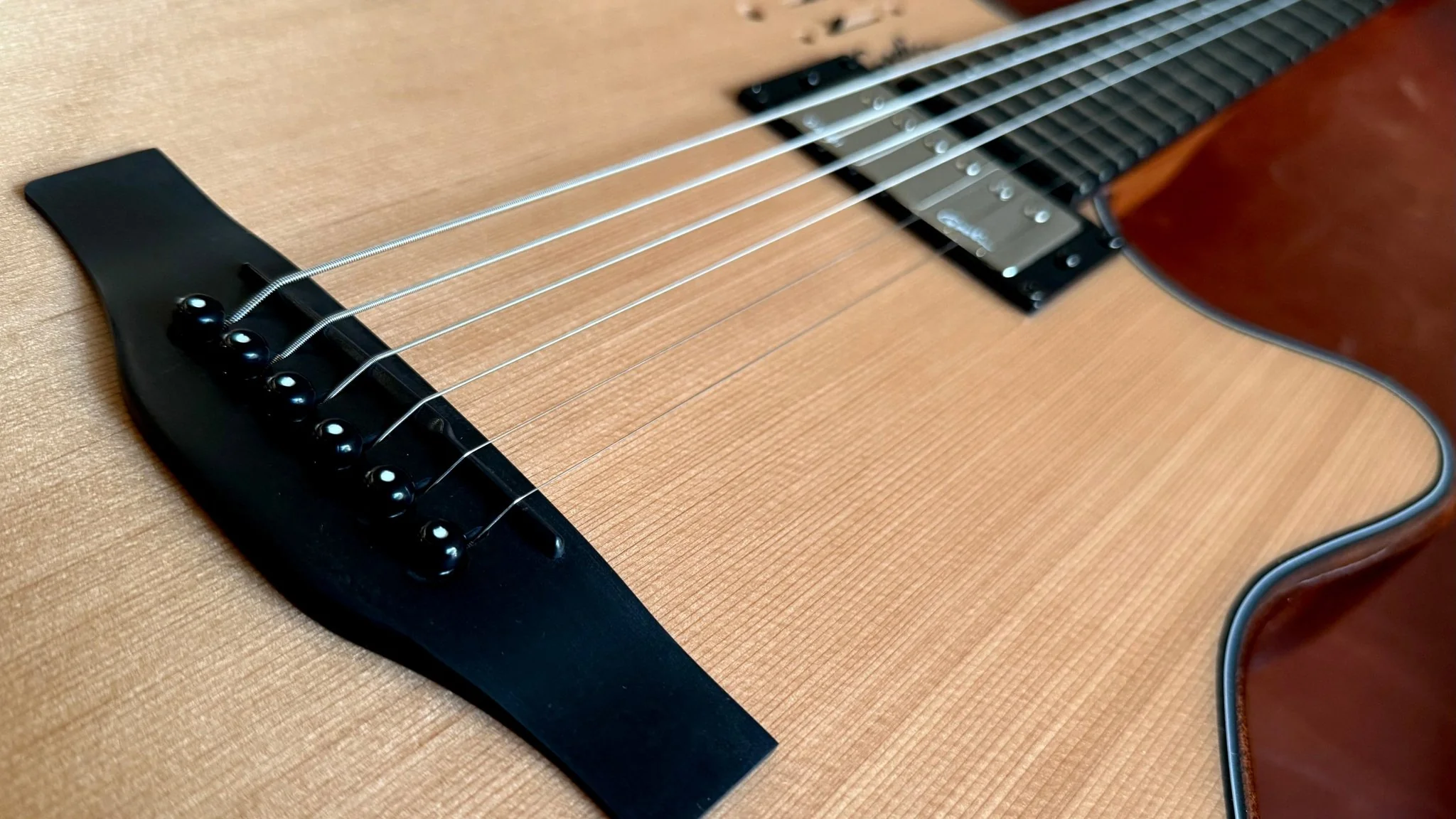 Godin A6 Ultra Deluxe Electic / Electro Acoustic Hybrid Guitar - Image 6
