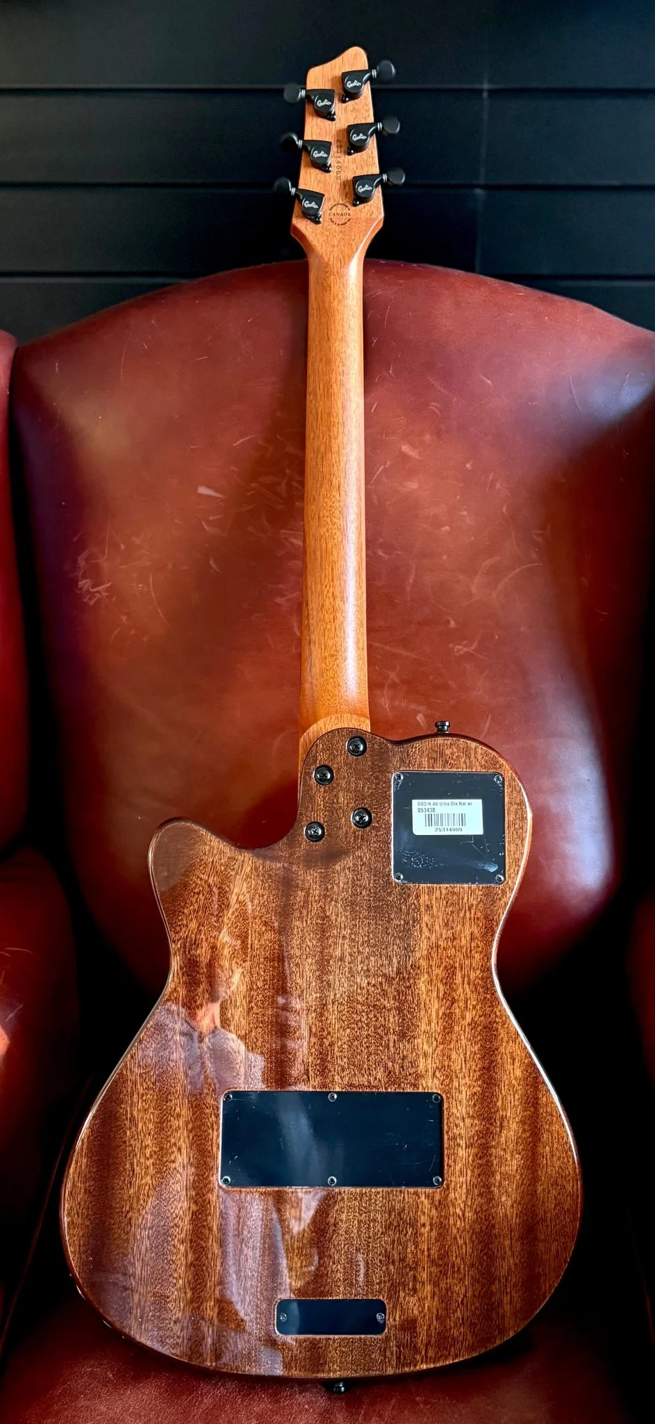 Godin A6 Ultra Deluxe Electic / Electro Acoustic Hybrid Guitar - Image 9