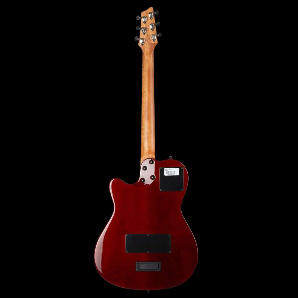 Godin A6 Ultra Electric Guitar ~ Denim Blue Flame - Image 2
