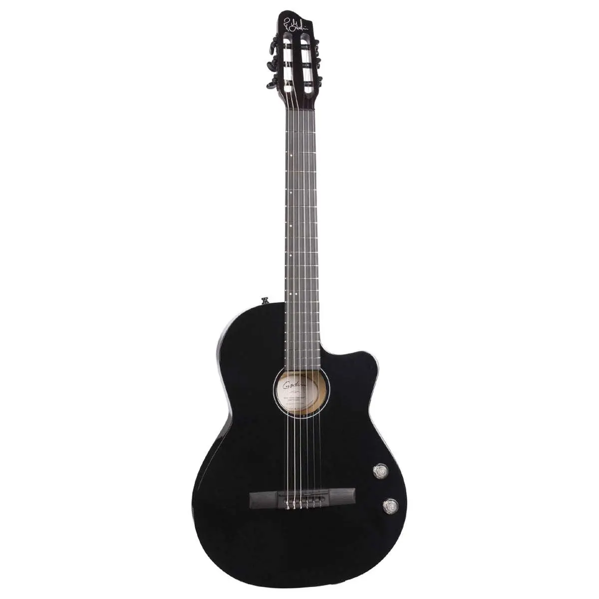 Godin Arena Pro Cutaway Bourbon Burst Nylon String Electro Guitar ~ Onyx Black with EQ - Image 2