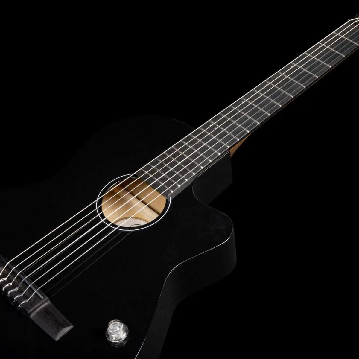 Godin Arena Pro Cutaway Bourbon Burst Nylon String Electro Guitar ~ Onyx Black with EQ - Image 7