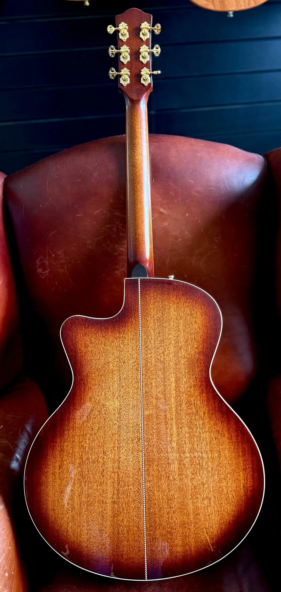 Godin Connaisseur MJ Sunsetburst Maho Electro Acoustic Guitar - Image 6
