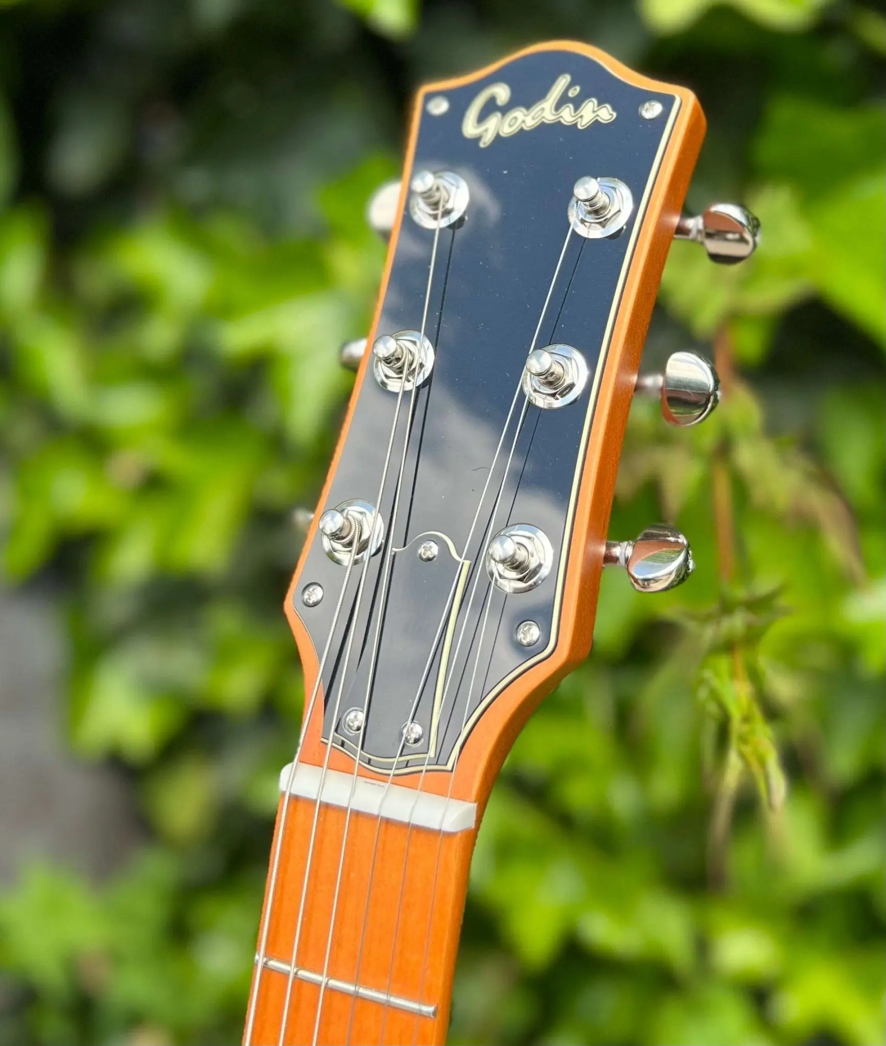 Godin Montreal Premiere Pro Semi-Acoustic Guitar ~ Aztek Red - Image 15