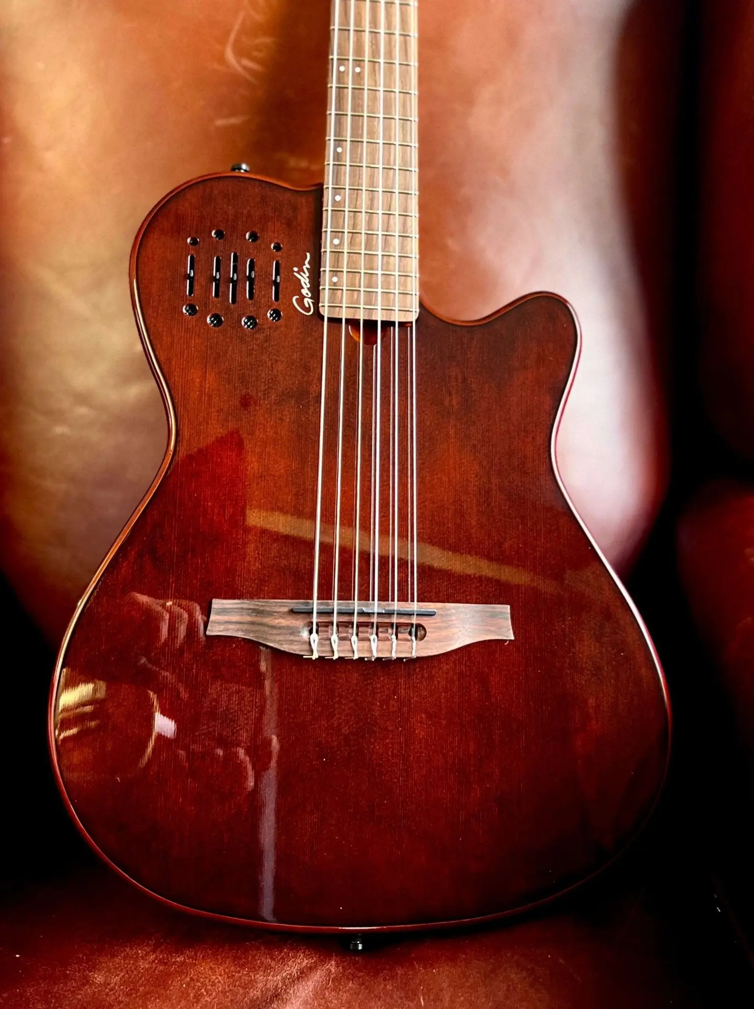 Godin Multiac Mundial Electric Guitar - Kanyon Burst - [B-stock] - Image 5