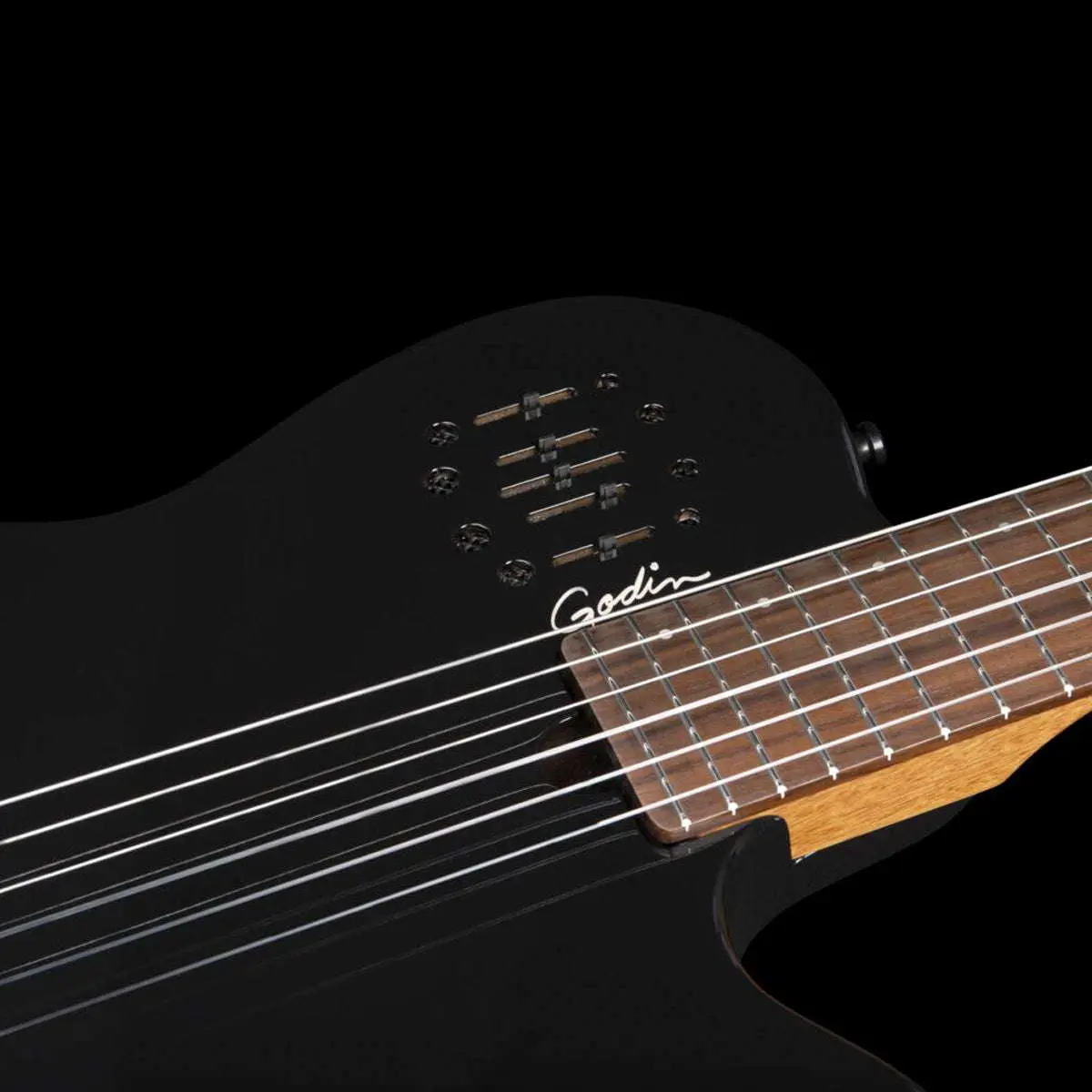 Godin Multiac Mundial Electric Guitar ~ Onyx Black - Image 7