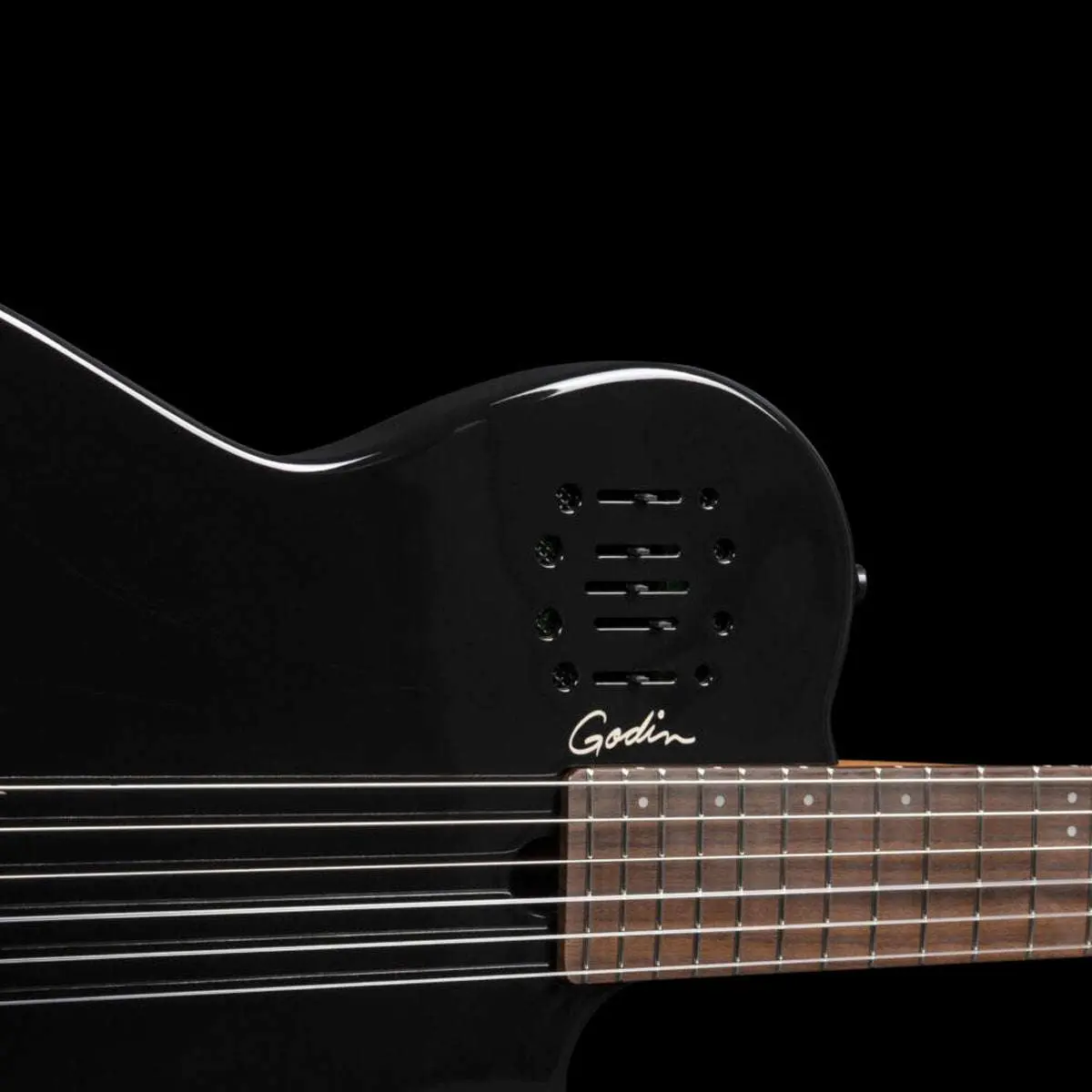 Godin Multiac Mundial Electric Guitar ~ Onyx Black - Image 8
