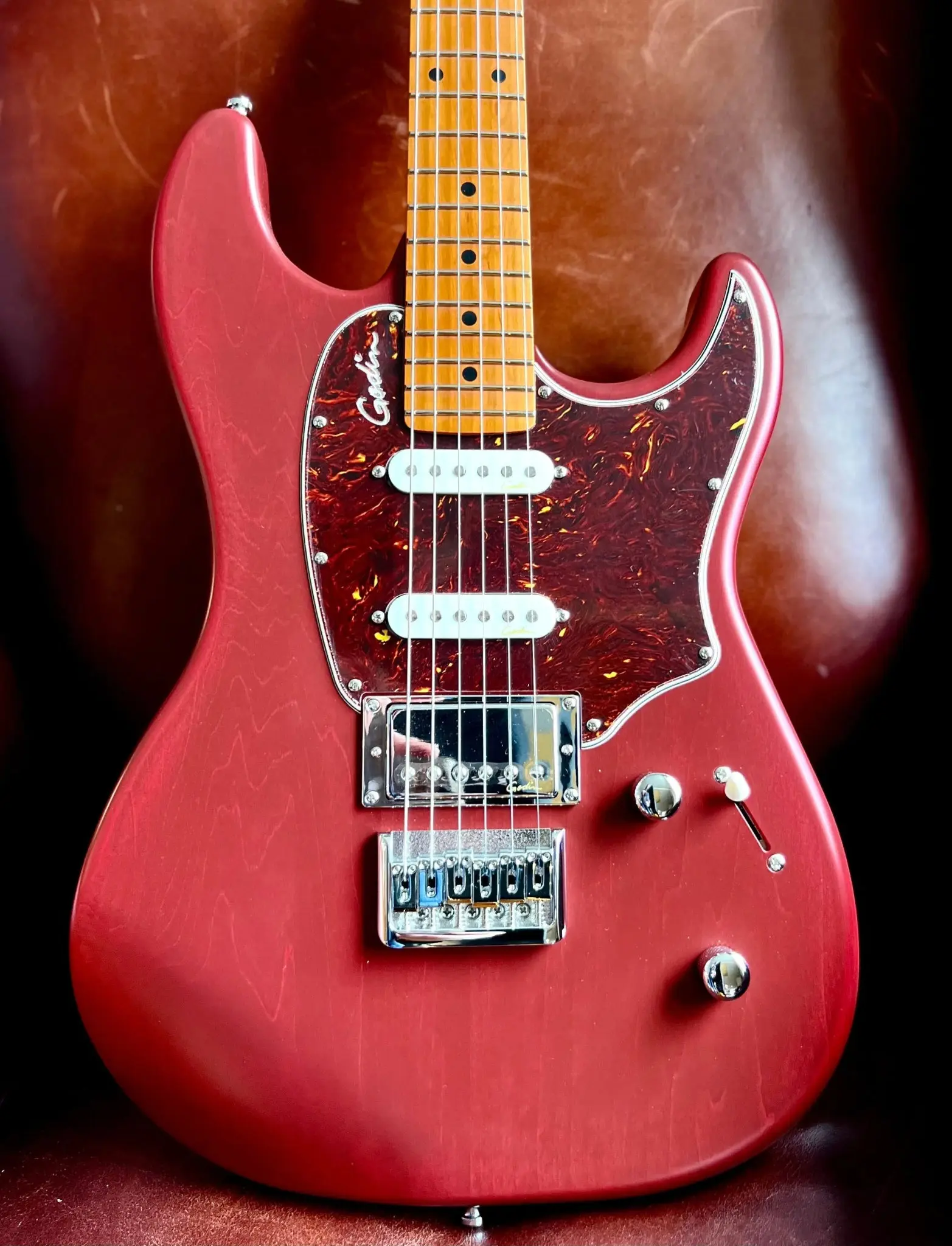 Godin Session HT Electric Guitar ~ Aztek Red MN - Image 11