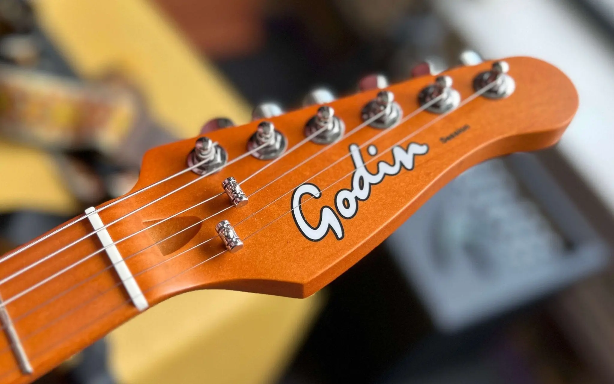 Godin Session HT Electric Guitar ~ Aztek Red MN - Image 13