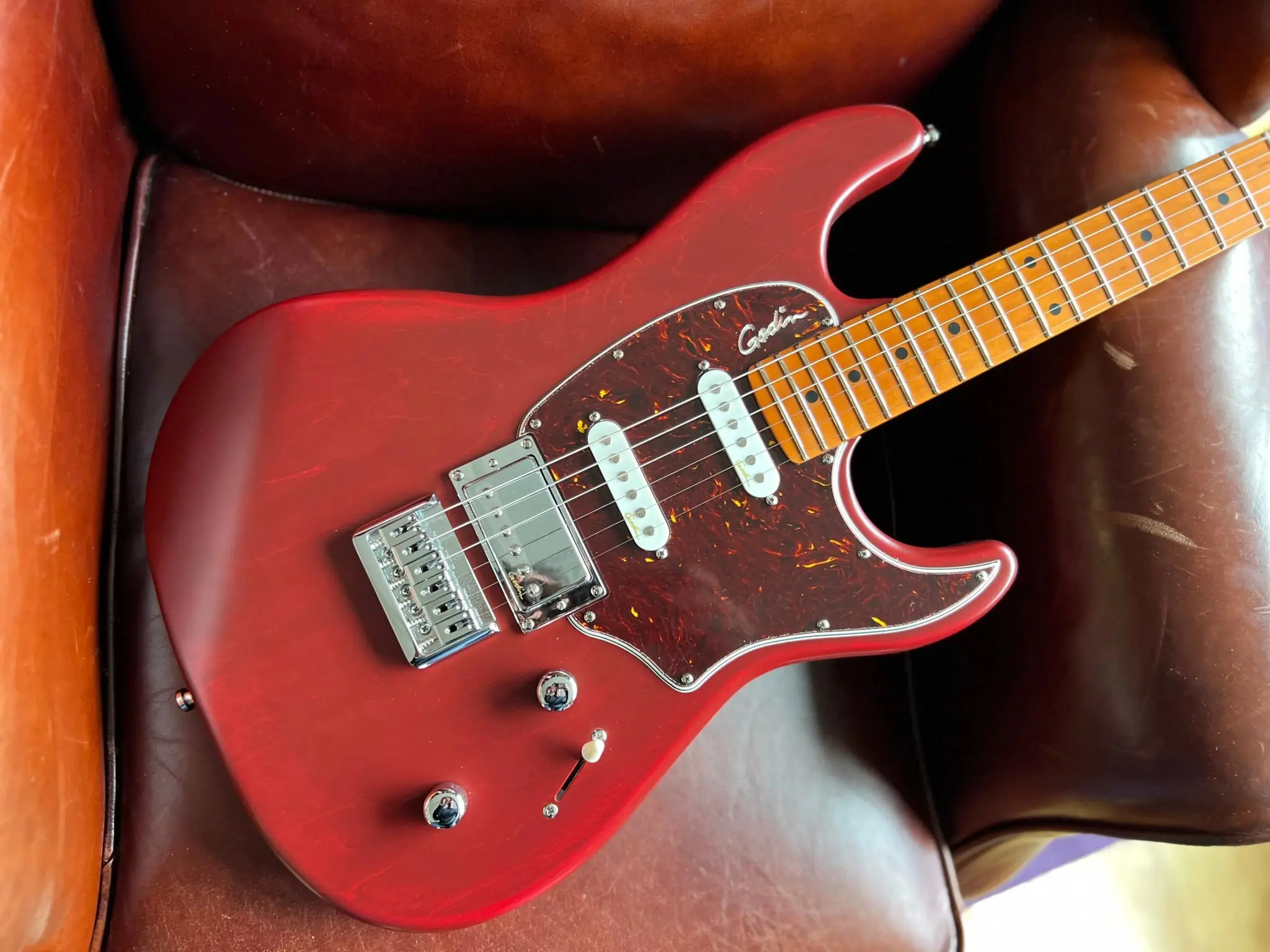 Godin Session HT Electric Guitar ~ Aztek Red MN - Image 2
