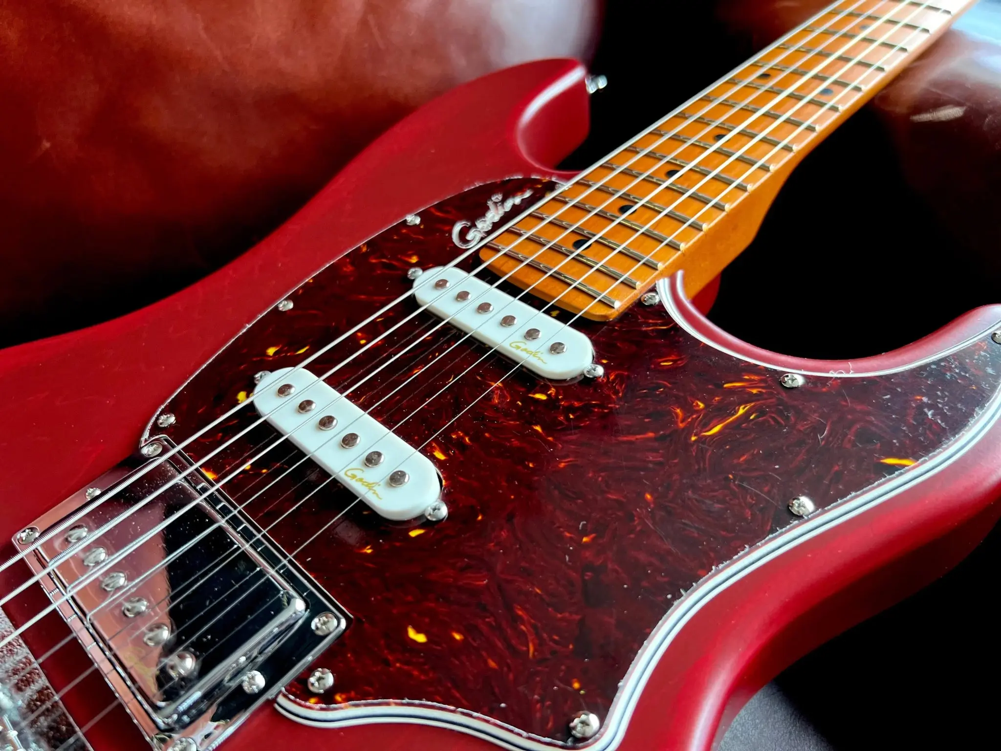 Godin Session HT Electric Guitar ~ Aztek Red MN - Image 6