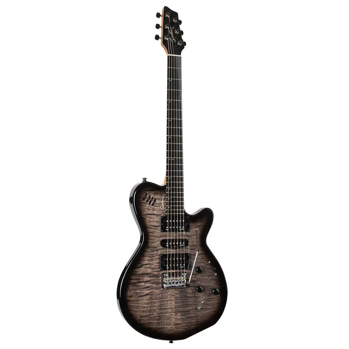 Godin XTSA 3 Voice Electric Guitar ~ Trans Black Flame - Image 2