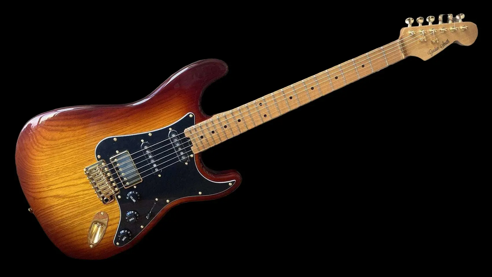 Gordon Smith Classic S HSS Tobacco Burst Swamp Ash Custom AAAAA Honey Roast Maple Neck & Board SN: 20452 - Image 2