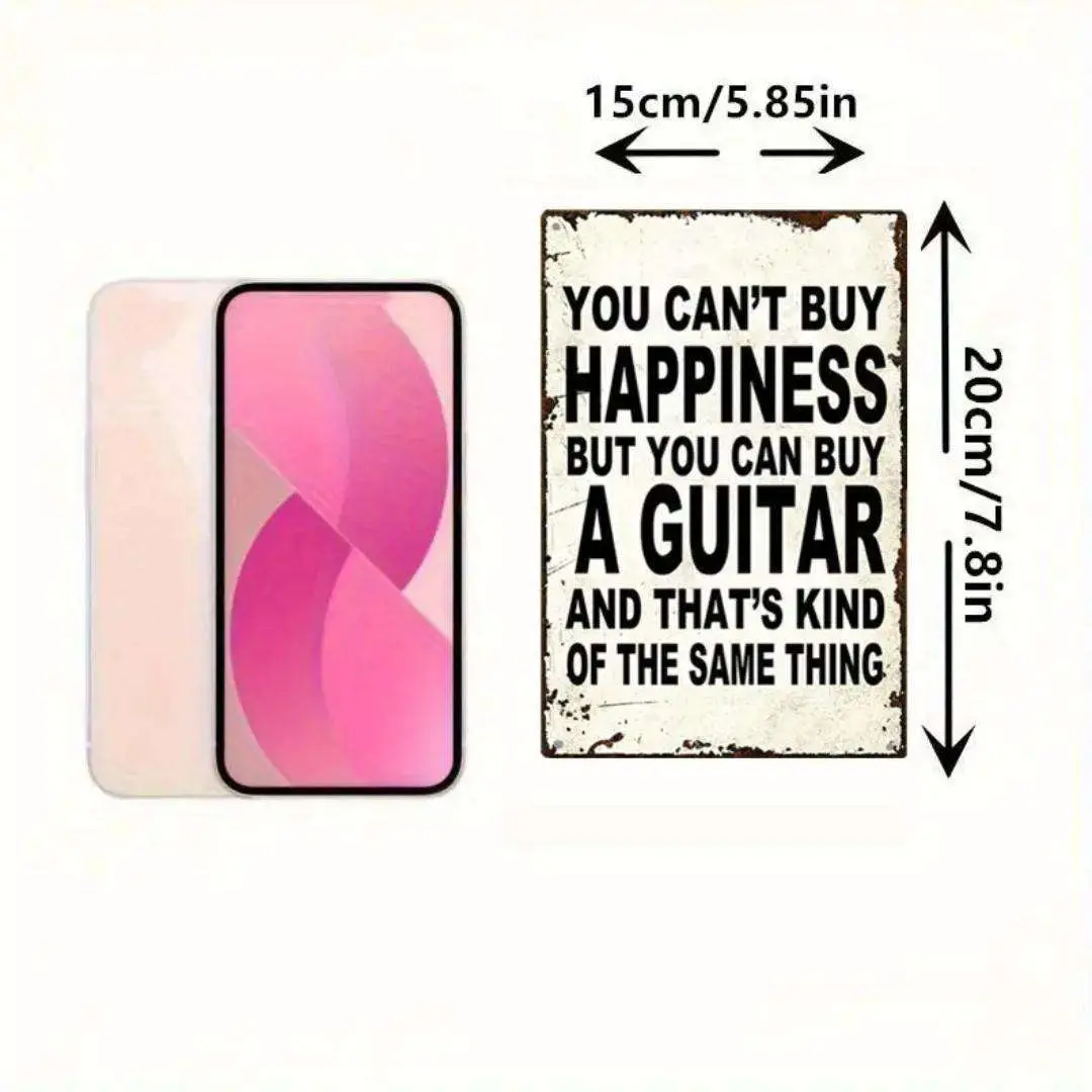 Guitar Wall Art "You Cant Buy Hapiness" Desktop / Wall Art - Image 3