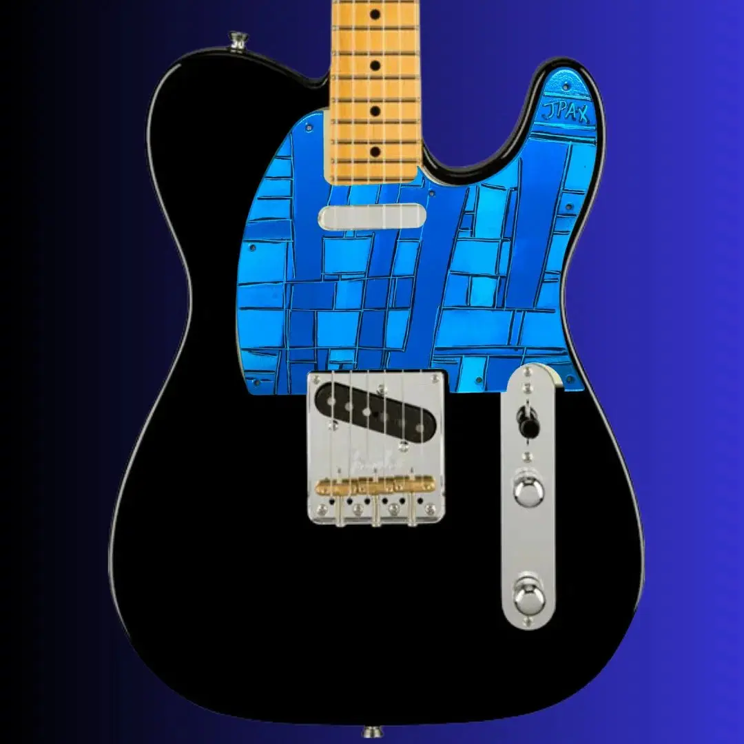 JPAX Hand Painted Custom Art Scratch Plate - Shades Of The Blues - Telecaster - Image 4