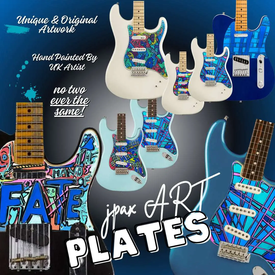 JPAX Hand Painted Custom Art Scratch Plate - Shades Of The Blues - Telecaster - Image 6