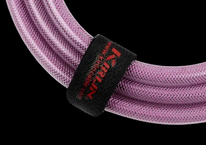 Kirlin IPW201 BEG-PU Fabric Gel 20' Straight  Purple Guitar Cable - Image 3