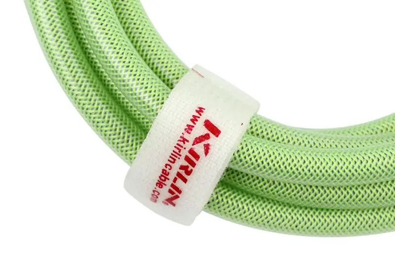 Kirlin IPW201 WEG-GR Fabric Gel 20' Straight Green Guitar Cable - Image 3