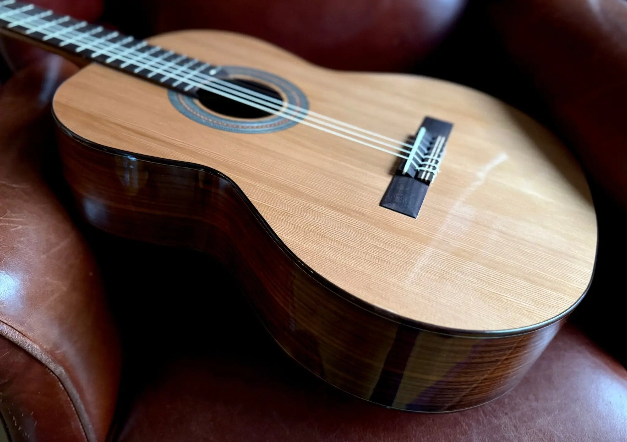 Kremona Fiesta F65C-T Solid Red Cedar, Indian Rosewood Veneer Nylon Strung Guitar - Image 12
