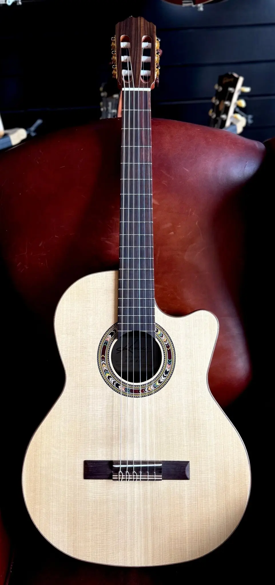 Kremona F65CWS, Solid Spruce, Indian Rosewood Back & Sides,  Hand Made Electro Nylon Strung Guitar - Image 4
