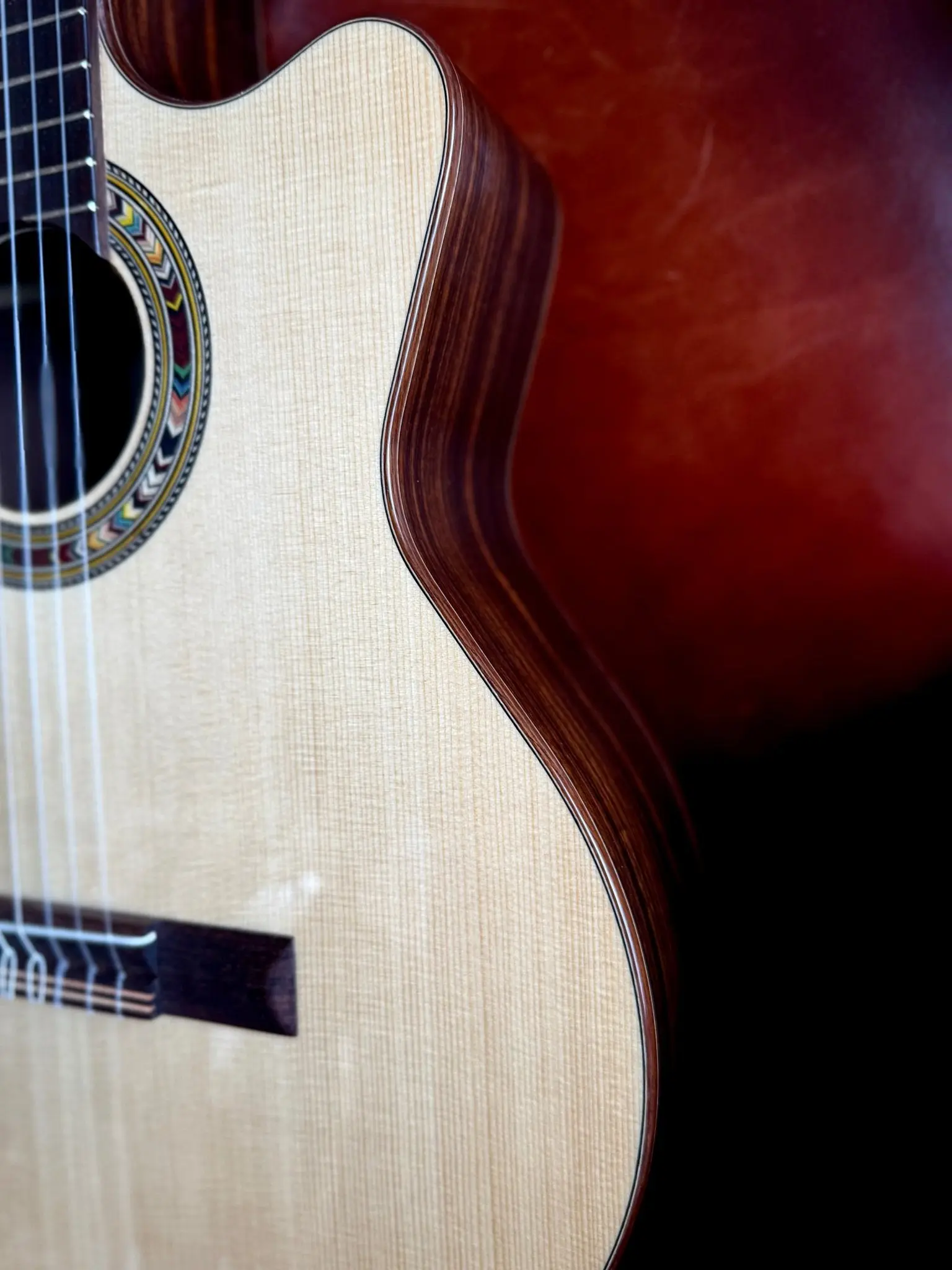 Kremona F65CWS, Solid Spruce, Indian Rosewood Back & Sides,  Hand Made Electro Nylon Strung Guitar - Image 7
