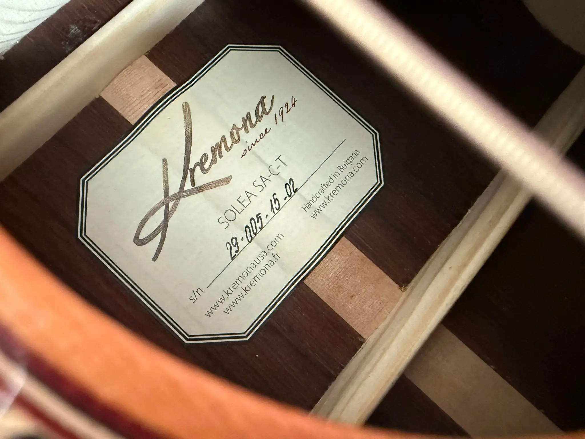 Kremona SOLEA SA C, Solid Red Cedar, Solid Cocobolo - Image 13