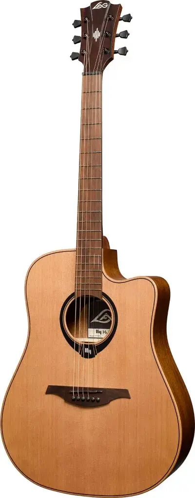 LAG HyVibe 10 H2 - Dreadnought Cutaway Electro Acoustic Guitar - Image 4