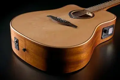 LAG HyVibe 10 H2 - Dreadnought Cutaway Electro Acoustic Left Handed Guitar - Image 3