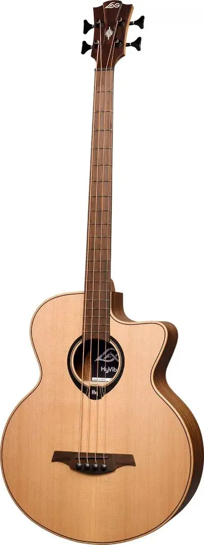 LAG HyVibe 10 H2 - Jumbo Bass Cutaway Electro Acoustic Bass Guitar - Image 3