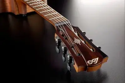 LAG HyVibe 10 H2 - Nylon Strung Auditorium Cutaway Electro Acoustic Guitar - Image 3