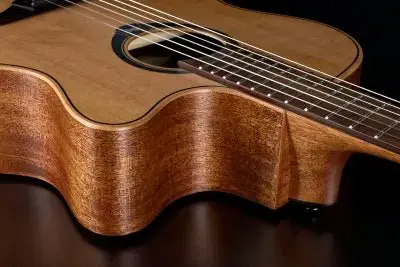LAG HyVibe 10 H2 - Nylon Strung Auditorium Cutaway Electro Acoustic Guitar - Image 5