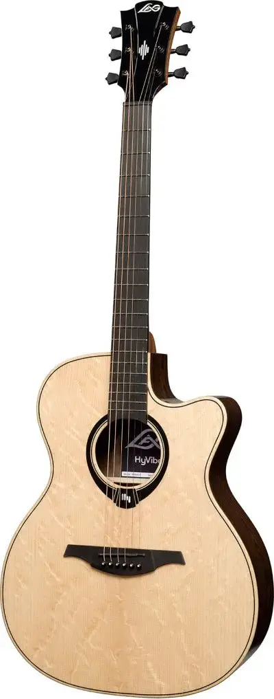 LAG HyVibe 30 H2 - Auditorium Cutaway Electro Acoustic Guitar - Image 27