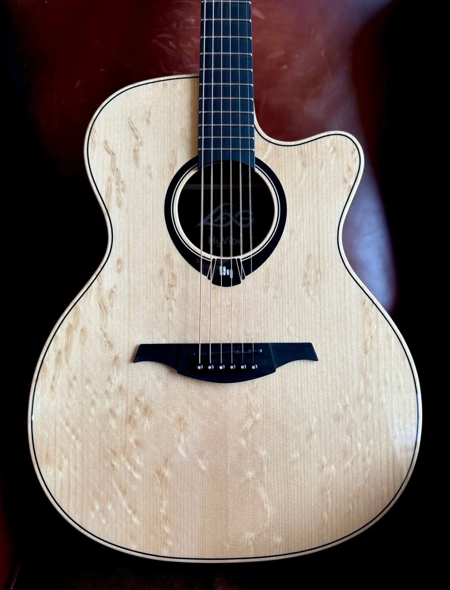 LAG HyVibe 30 H2 - Auditorium Cutaway Electro Acoustic Guitar - Image 4