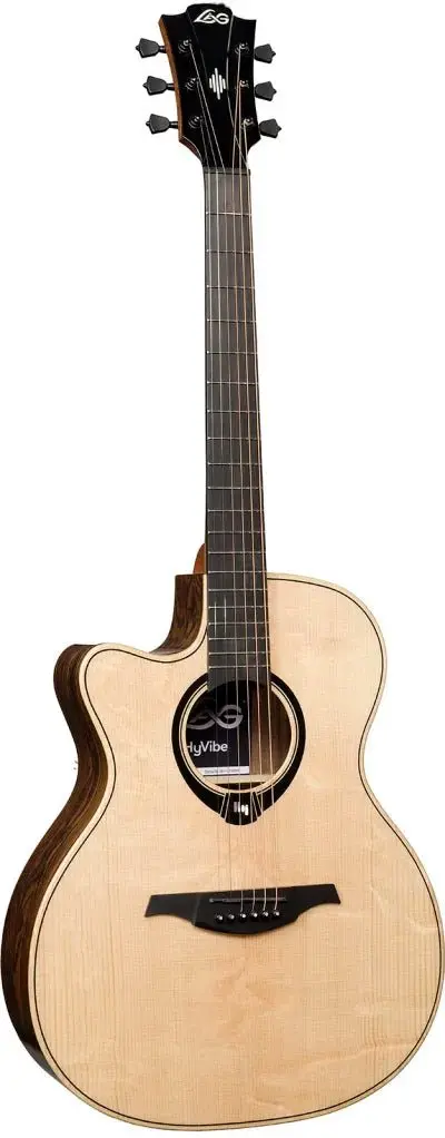 LAG HyVibe 30 H2 - Auditorium Cutaway Electro Acoustic Guitar Left Handed - Image 3