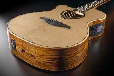 LAG HyVibe 30 H2 - Auditorium Cutaway Electro Acoustic Guitar Left Handed - Image 6