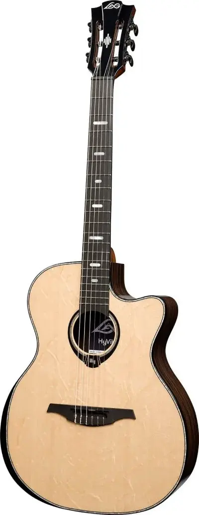 LAG HyVibe 50 H2 - Nylon Strung Auditorium Cutaway Electro Acoustic Smart Guitar - Image 11