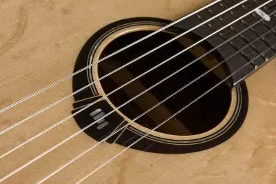 LAG HyVibe 50 H2 - Nylon Strung Auditorium Cutaway Electro Acoustic Smart Guitar - Image 4
