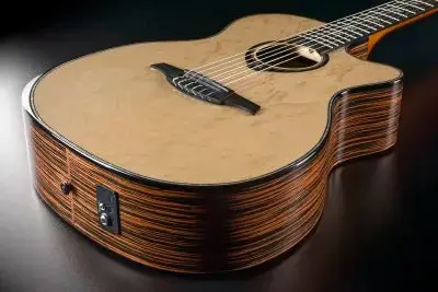 LAG HyVibe 50 H2 - Nylon Strung Auditorium Cutaway Electro Acoustic Smart Guitar - Image 8