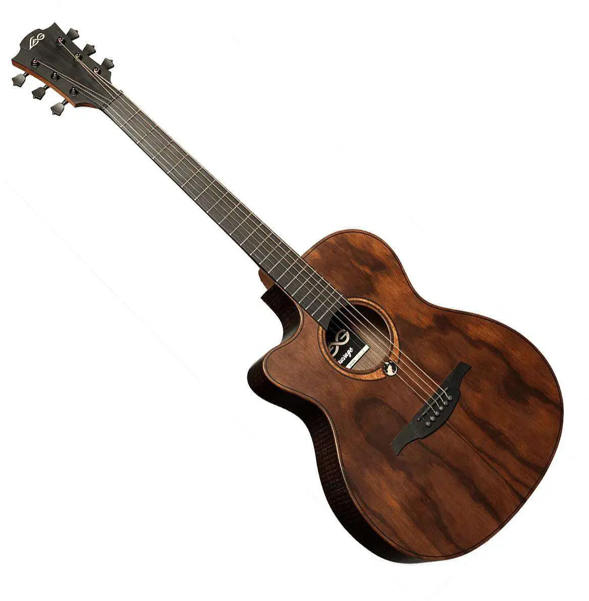 LAG Sauvage Auditorium Left-Handed Cutaway Electro Acoustic Guitar - Image 3