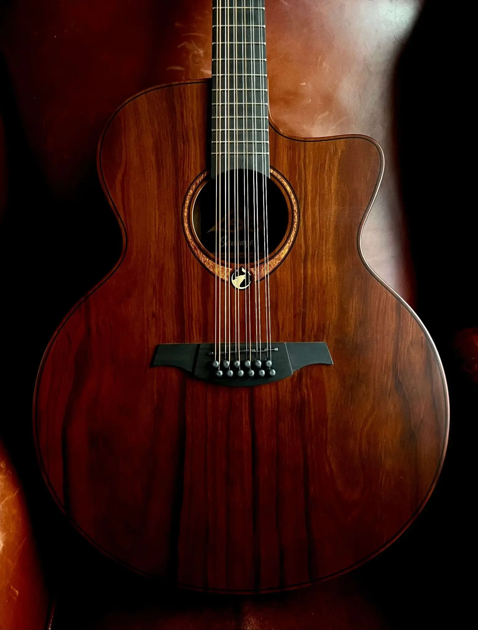 LAG Sauvage Jumbo 12 Strings Cutaway Acoustic-Electric - Image 7