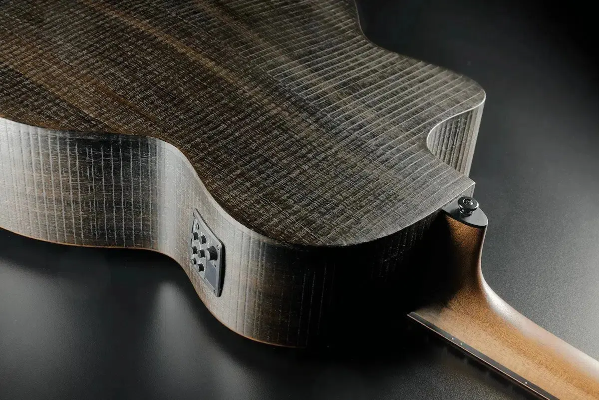 LAG Sauvage Jumbo Cutaway Electro Acoustic Bass Guitar - Image 3