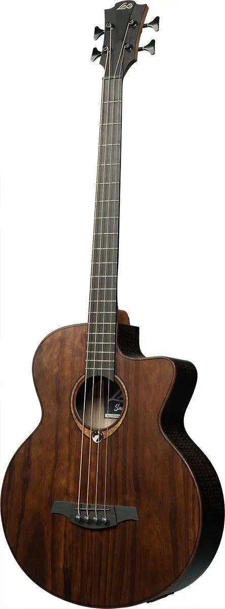 LAG Sauvage Jumbo Cutaway Electro Acoustic Bass Guitar - Image 6